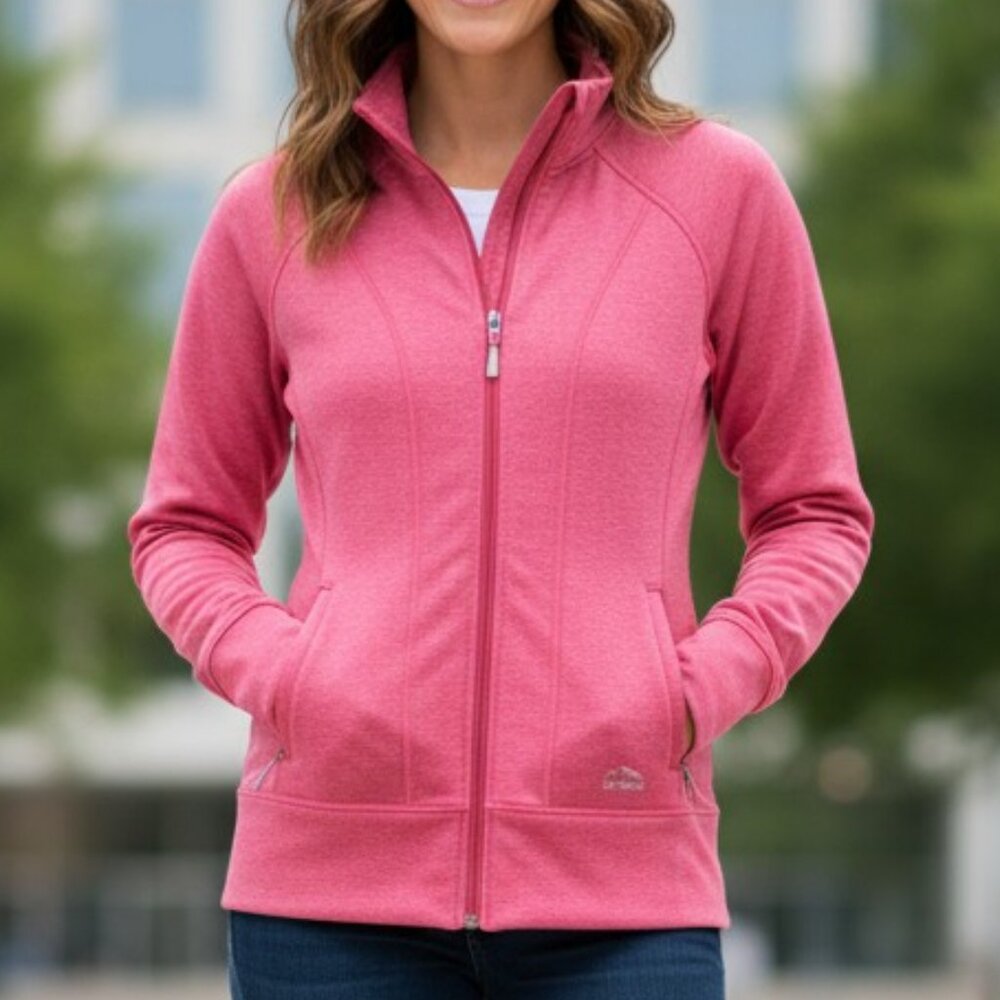 L.L. Bean Full-Zip Active Performance Jacket - Bright Coral